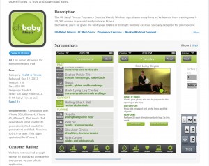 Download the Oh Baby! Fitness Pregnancy Exercise Weekly Workout App today!